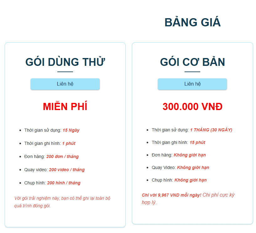 Camera quay rõ barcode đơn hàng