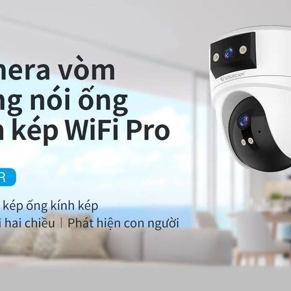 Camera wifi trong nhà Vstarcam 2 mắt xem cùng lúc 2 khung hình, sử dụng độc lập, độ phân giải 2mp+3mp