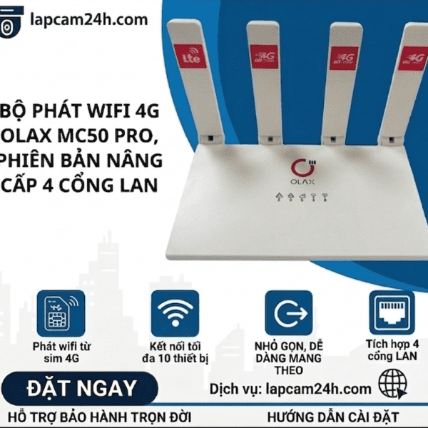 Bộ phát wifi 4G Olax MC50 và MC50 Pro